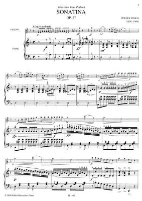 Sonatine Op. 27 - Fibich - Performance Score, Part - Violin, Piano