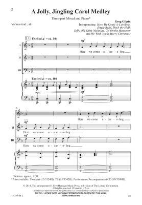 A Jolly, Jingling Carol Medley - Gilpin - 3pt Mixed