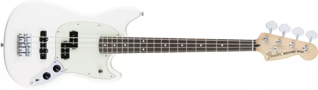 Mustang Bass PJ, Rosewood Fingerboard - Olympic White