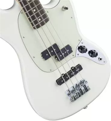 Mustang Bass PJ, Rosewood Fingerboard - Olympic White