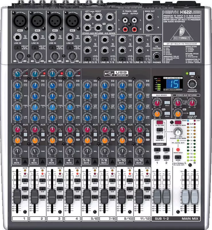 X1622 USB - 16 Input 2/2 Bus Mixer with EFX and USB