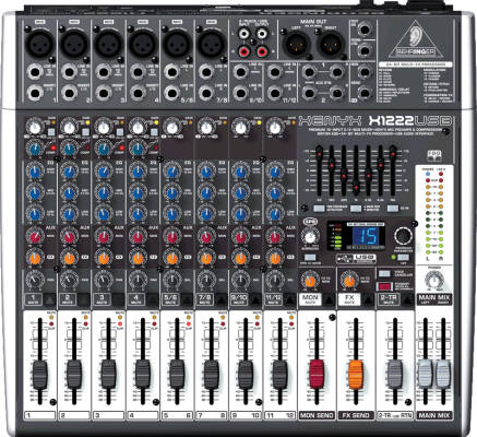 Behringer - X1222 USB - 16 Input 2/2 Mixer with EFX and USB