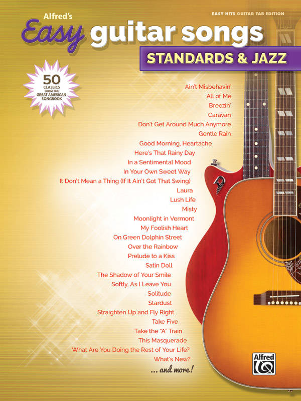 Alfred\'s Easy Guitar Songs: Standards & Jazz - Guitar TAB - Book