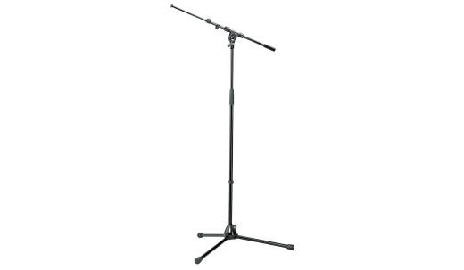 Tripod Microphone Stand with Telescoping Boom - Black