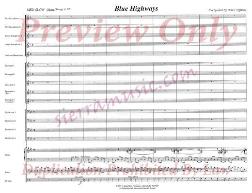Blue Highways - Ferguson - Jazz Ensemble - Gr. Medium-Advanced