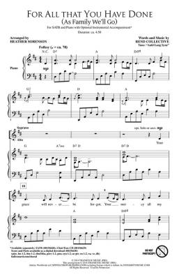 For All That You Have Done (As Family We\'ll Go) - Sorenson - SATB