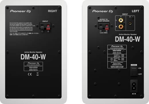 DM-40 4-inch Active Desktop Monitors (Pair) - White