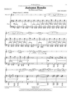 Autumn Rondo - Ewazen - F Horn/Piano