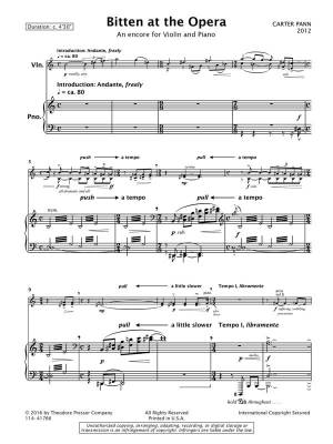 Bitten At The Opera - Pann - Violin/Piano