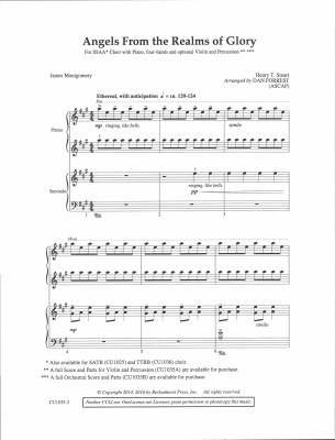 Angels from the Realms of Glory - Montgomery/Smart/Forrest - SSAA/Piano (1 Piano, 4 Hands)