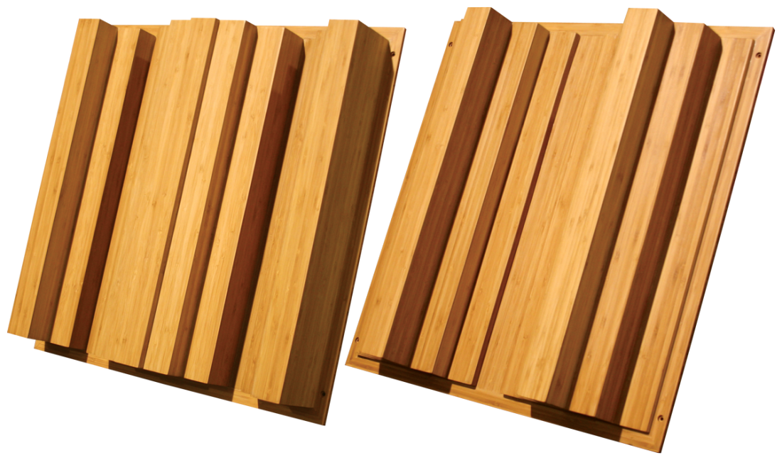 Sustain QuadraTec Bamboo Sound Diffusors 4.1 x 23.75 x 23.75 inch (Pair)