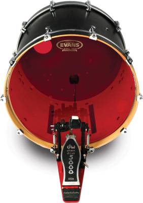 Hydraulic Red Bass Drum Head, 22 Inch