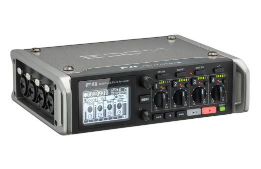 F4 Multitrack Field Recorder with Timecode - 6 Inputs, 8 Tracks