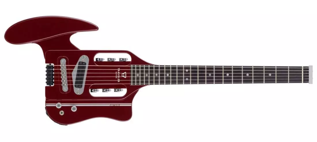 Speedster Hot Rod V2 Travel Guitar - Red w/ Gig Bag