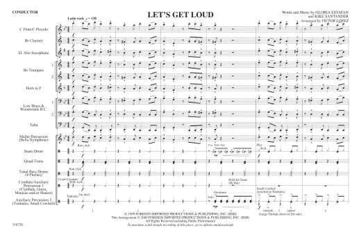 Let\'s Get Loud - Estefan/Santander/Lopez - Marching Band - Gr. 3