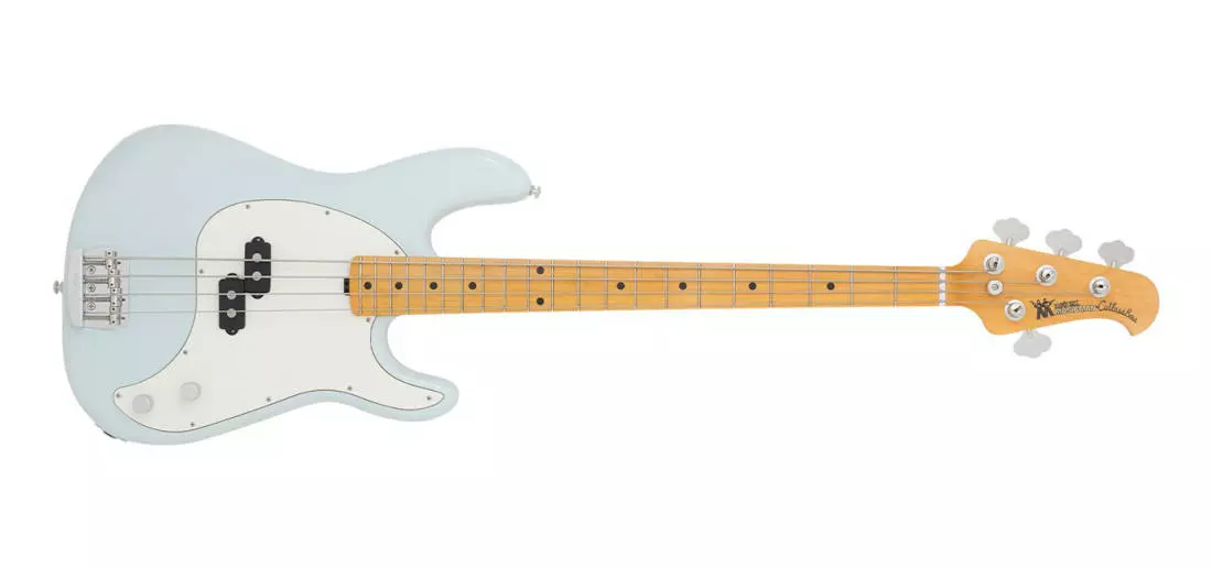 Cutlass Bass Guitar with Maple Neck, Parchment Pickguard - Diamond Blue