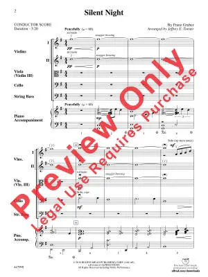 Silent Night - Gruber/Turner - String Orchestra - Gr. 2.5