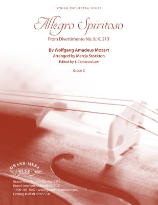 Grand Mesa Music Publishing - Allegro Spiritoso - Mozart/Stockton - String Orchestra - Gr. 2