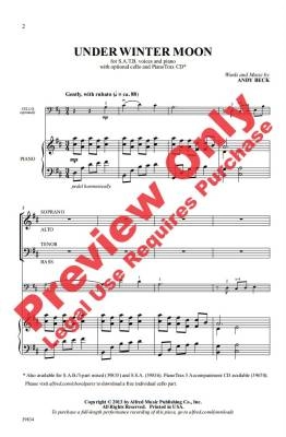 Under Winter Moon - Beck - SATB