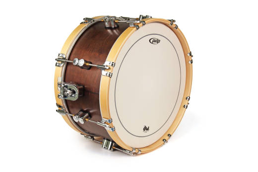 Pacific 7x14\'\' Snare with Wood Hoops - Walnut Stain