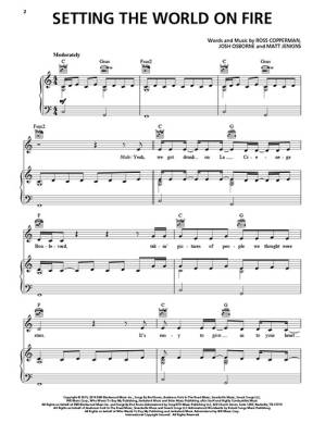 Setting the World on Fire - Chesney/Pink - Piano/Vocal/Guitar - Sheet Music