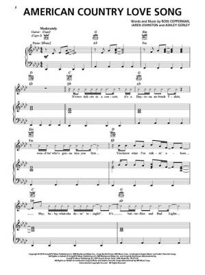 American Country Love Song - Owen - Piano/Vocal/Guitar - Sheet Music