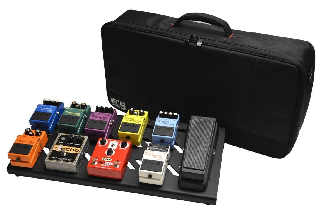 Large Aluminum Pedalboard w/ Carry Bag - Black