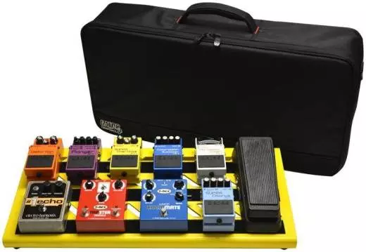 Large Aluminum Pedalboard w/ Carry Bag - Yellow