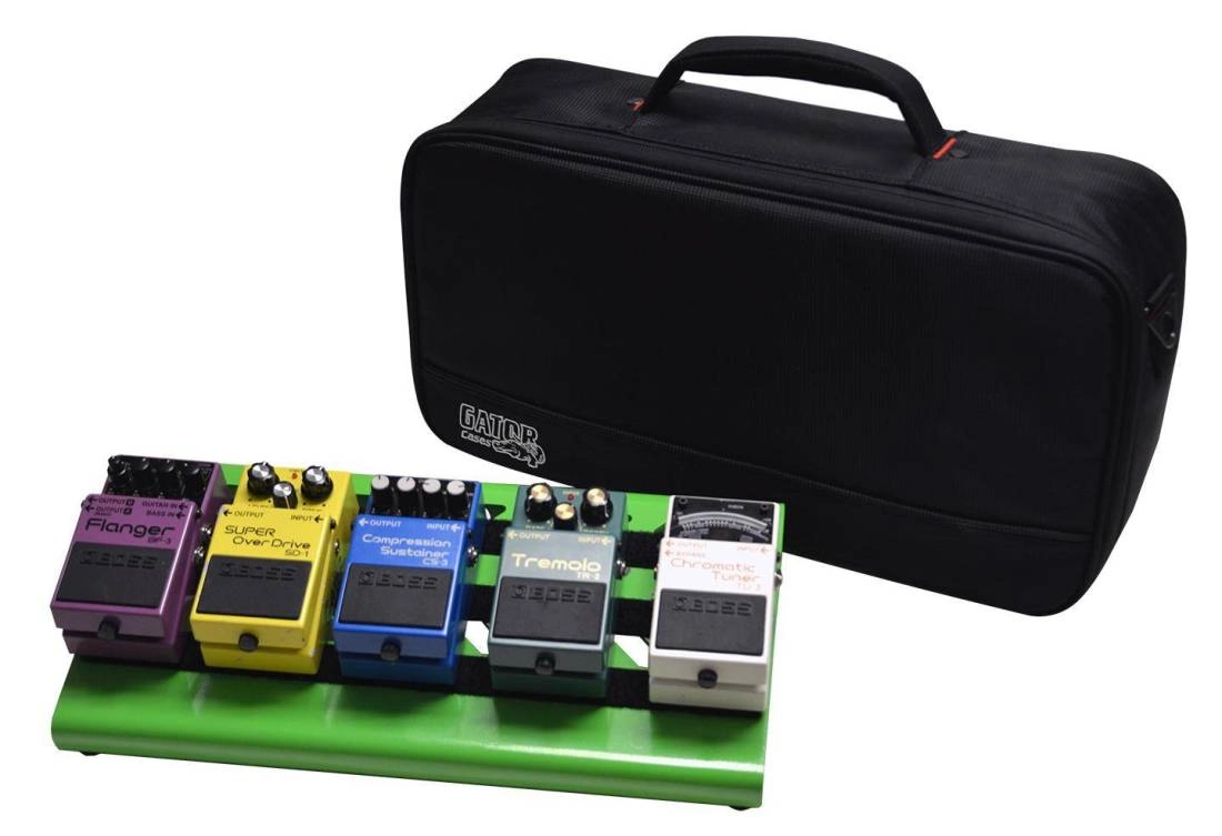 Small Aluminum Pedalboard w/ Carry Bag - Green