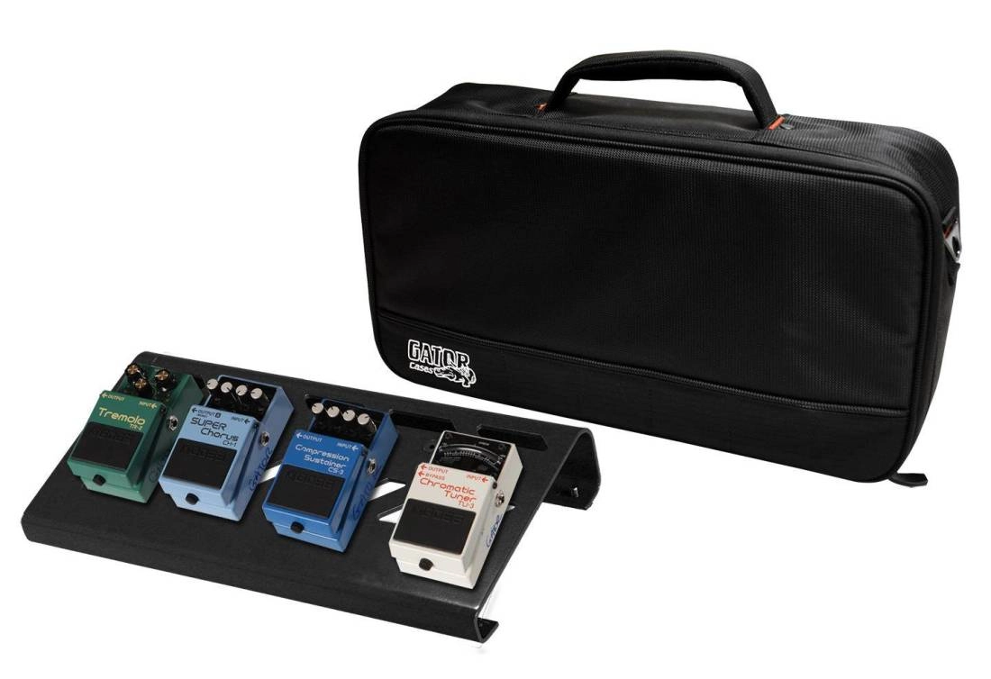 Small Aluminum Pedalboard w/ Carry Bag - Black