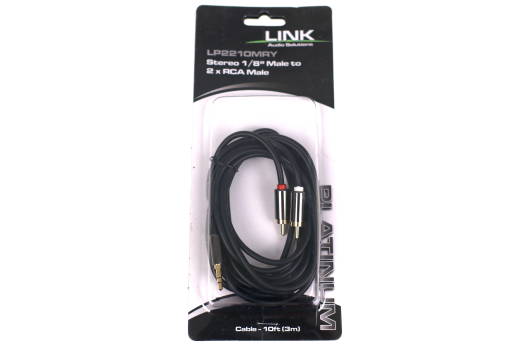 Link Audio Premium 1/8-inch TRS to 2 x RCA-M Y-Cable - 6 foot