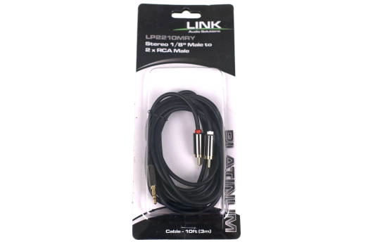 Link Platinum 1/8-inch TRS to 2 x RCA-M Y-Cable - 10 foot