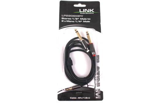 Link Platinum 1/8-inch TRS-M to 2 x 1/4-M  Y-Cable - 6 foot