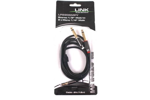 Link Platinum 1/8-inch TRS-M to 2 x 1/4-M  Y-Cable - 6 foot