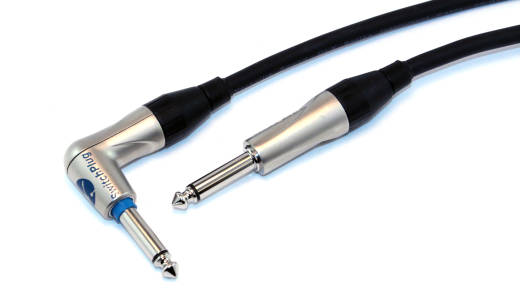 DLX Series Premium Silent Switching Right Angle Guitar Cable - 20ft