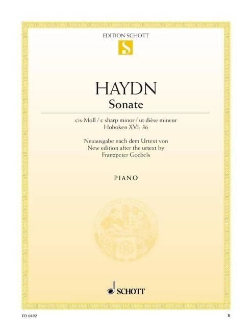 Sonata in C-sharp Minor, Hob 16:36 - Haydn/Goebels - Piano - Sheet Music