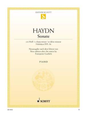 Schott - Sonata in C-sharp Minor, Hob 16:36 - Haydn/Goebels - Piano - Sheet Music