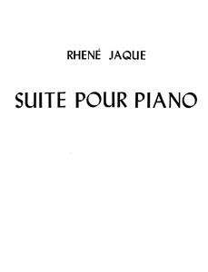 Coop Vincent D Indy - Suite pour piano - Jaque - Piano - Sheet Music