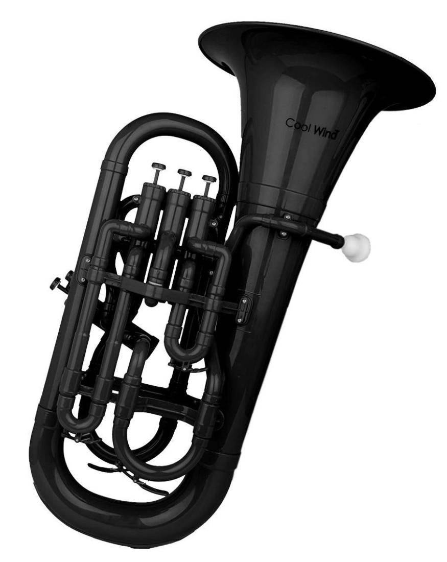 Plastic 3 Valve Euphonium - Black