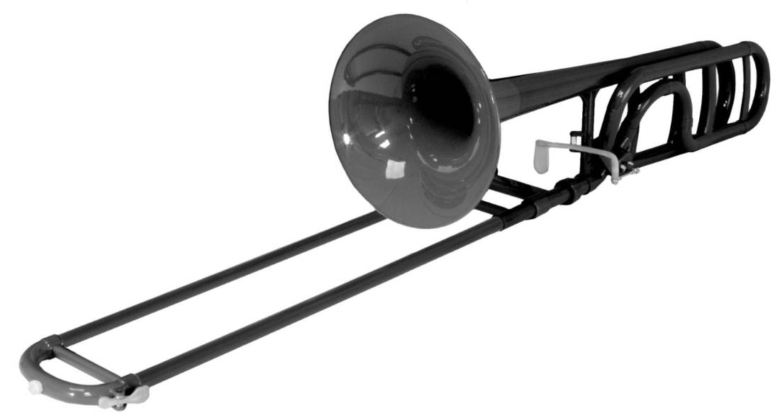 Plastic Trombone w/Rotor - Black