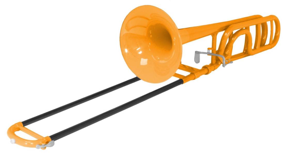 Plastic Trombone w/Rotor - Orange