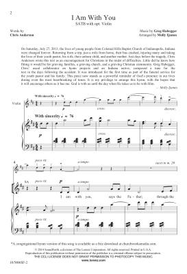 I Am With You - Anderson/Habegger/Ijames- SATB