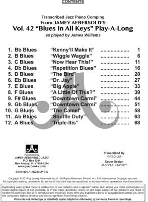 Transcribed Jazz Piano Comping: Vol. 42 \'\'Blues in All Keys\'\' Play-A-Long - Lui - Book