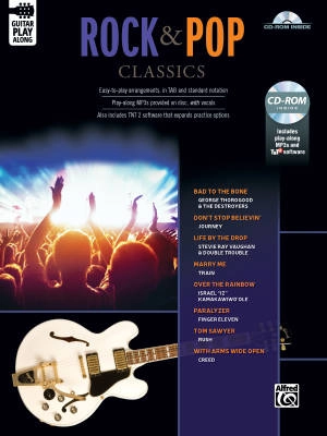 Alfred Publishing - Rock & Pop Classics Guitar Play-Along - Guitar TAB - Book/CD-ROM