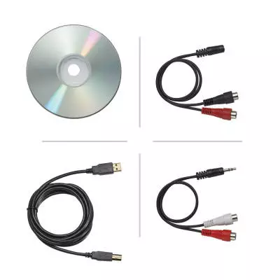 Direct-Drive Quartz Turntable w/USB - Black