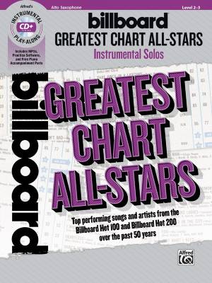 Alfred Publishing - Billboard Greatest Chart All-Stars Instrumental Solos - Alto Saxophone - Book/CD