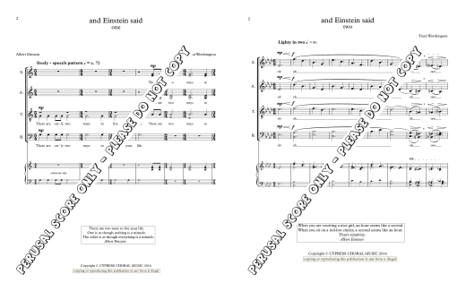 And Einstein Said (Collection) - Worthington - SATB