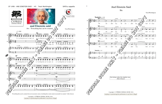 And Einstein Said (Collection) - Worthington - SATB