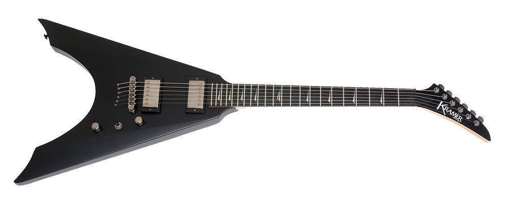 kramer NITE V Flying V フライングV エレキギター Kramer Night V With String Through Bridge - Satin Black