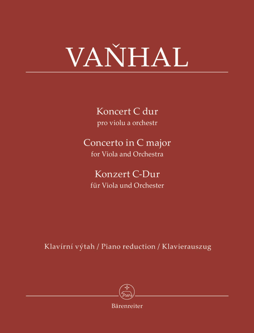 Concerto In C Major for Viola and Orchestra - Vanhal/Plichta/Blazek - Violin/Piano